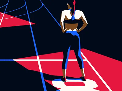 Eight Sleep contrast design illustration sport sportwoman track and fiels vector