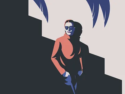 Minimal french 1 constrast design fashion illustration minimalism vector