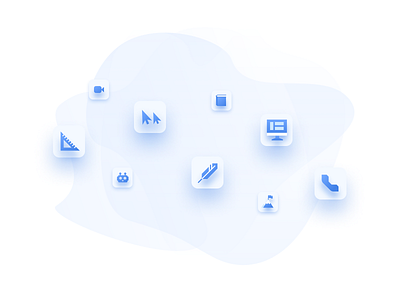 Icon set created for SaleMove brand identity branding cx duotone icon iconography salemove ui