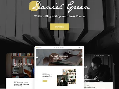 Blog for Writers and Journalists With Bookstore WordPress Theme blog business design illustration logo web design webdesign wordpress wordpress theme wordpress themes