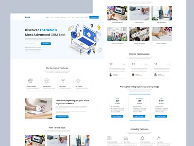 Saas Landing Page adobe xd figma graphic design landing page product design saas landing page template ui uiux web design web site
