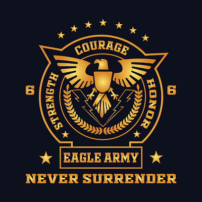Eagle Army Logo Design branding design eagle eagle army logo design illustration logo