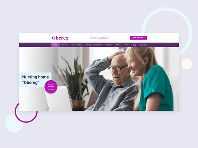 Nursing home website design ui uiux design ux web deisgn website