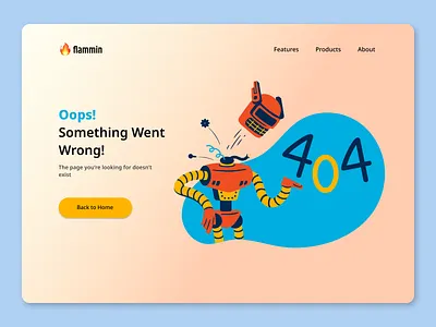 404 Page Error dailyui error landing page
