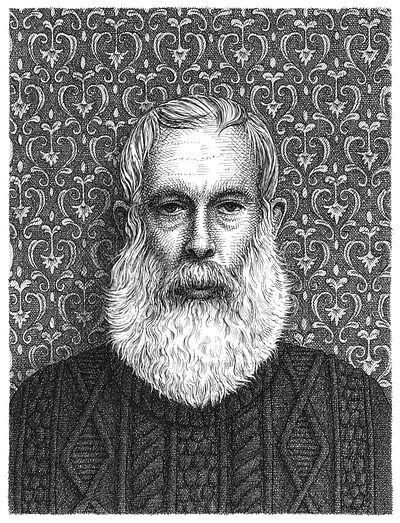 Edward Gorey art artist artwork drawing hand drawn illustration ink pattern portrait