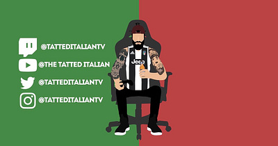 "The Tatted Italian" Logo branding graphic design illustration logo