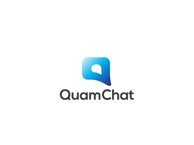 QuamChat Logo design For chatting app branding branding identity chat app chat bubble chat logo chatting connection conversation creative icon identity letter logo logo logo design message app message logo messenger modern social talk logo