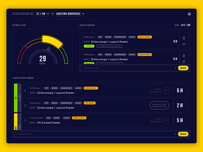 Daily planner dark mode dashboard graphic design graphics interface ui user interface web web design