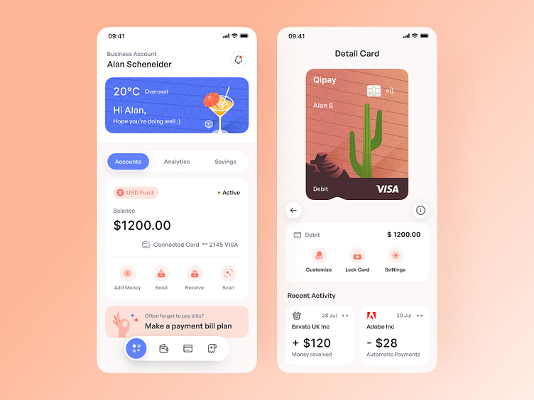 Digital Banking App by Kucing Menangis for Unspace. on Dribbble