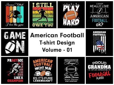 American Football T-shirt Design american football american football t shirt graphic design t shirt design tshiet design tshirt typography t shirt ui uiux ux