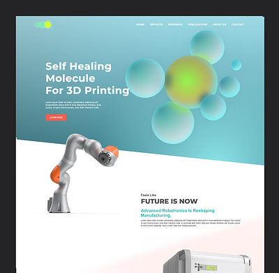 3D Printing Technology Website animation modern startup technology ui webdesign website