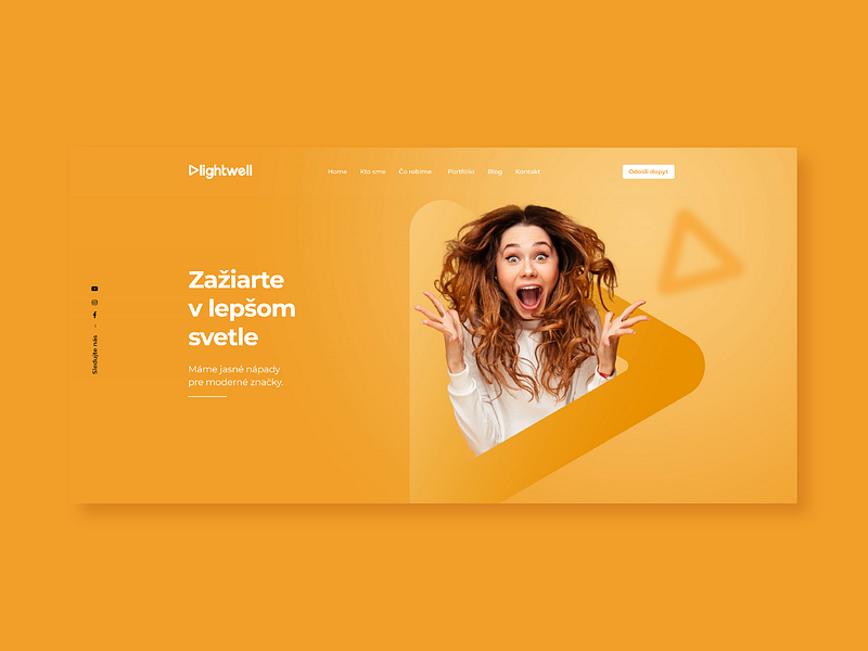 Web design Lightwell logo production studio visual identity web design website yellow