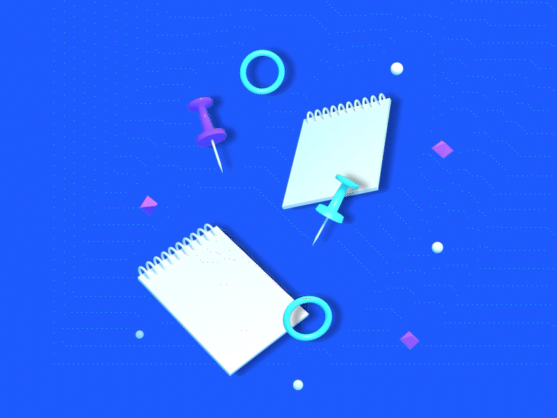 Floating gems animation branding design illustration ui ux