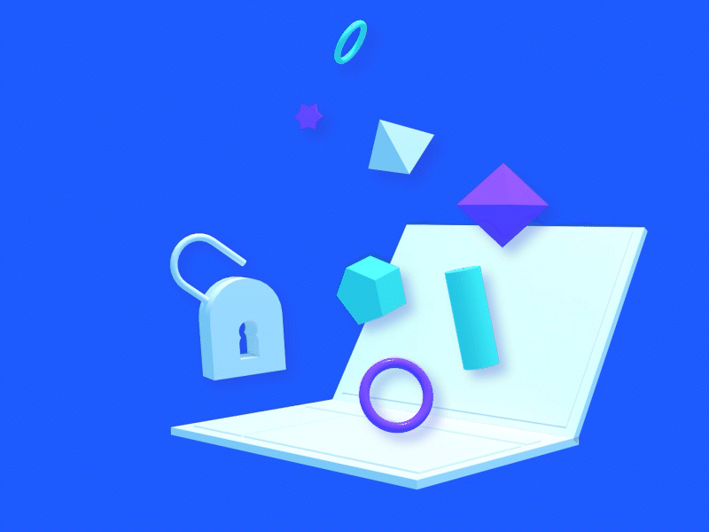 Floating gems animation branding design illustration ui ux vector