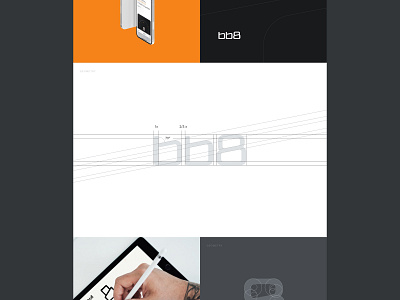 Rebranding BB8 Studio agency bb8 black brand branding clean dark design graphic design grid layout logo logotype minimal new orange rebranding studio typography
