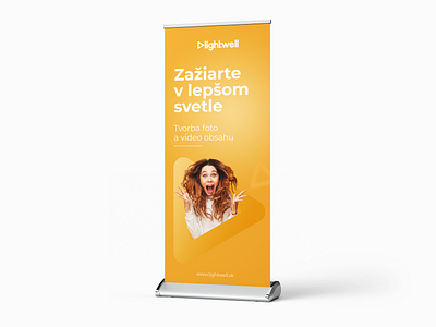 Roll up banner Lightwell banner production studio roll up roll up banner visual identity