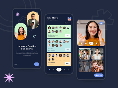 Language Learning Platform App clean design ios langauge learning mobile mobile application platform ui ui design ux
