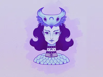 Galactic warrior cartoon character comic cosmic drawing galactic galactic warrior illustration planet procreate stars woman