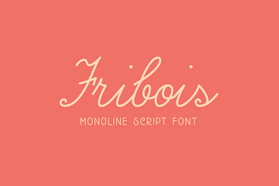 Fribois - Monoline Script Font classy cursive display elegant font handcrafted handwritten monoline penmanship rounded font script sexy type typeface typography vintage