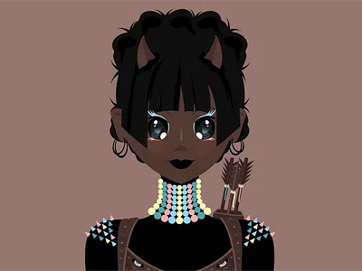 Root Guard Kaya 🏹 digitalart digitaldrowing digitalillustration fightclub girlillustration girls graphicdesign illustration nft nftartist nftcollection nftdesign nftdrop nftproject