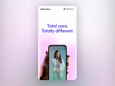 Hims & Hers App Launch Site healthcare launch microsite presentation telehealth