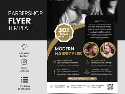 Barbershop Flyer Template business flyer corporate flyer flyer flyer artwork flyer design graphic design graphic design illustration