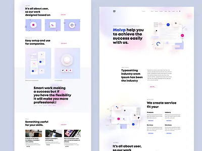Molvp - Landing page design graphic design illustration interface landing page ui ux web web design