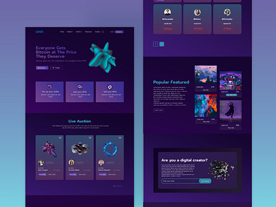 NFTs Landing page banner branding design figma graphic design logo nft home page nfts landing page nfts web template social media ad ui ui design ui landing page ui ux ui ux landing page ux vector web banner web template