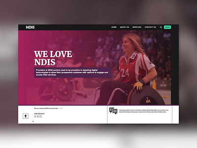 NDIS / Healthcare Website Concept accessibility animation disability healthcare medical ndis ui webdesign website