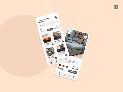 Furniture app concept design 3d artwork branding clean color creative cute dailyui design ecommerce flat furniture graphic design graphicdesign minimal photoshop ui ux web android website