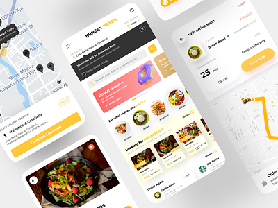 Food delivery App design graphic design illustration ui ux