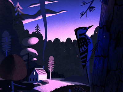 Woodlands animation digital folioart gerhard van wyk illustration landscape nature styleframe wildlife