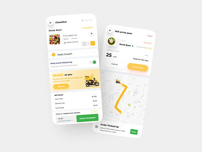 Hungry headss | Food delivery app 3d ui