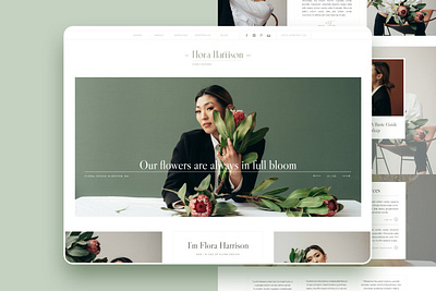 Showit Website Template - Flora graphic design showit ui website website template