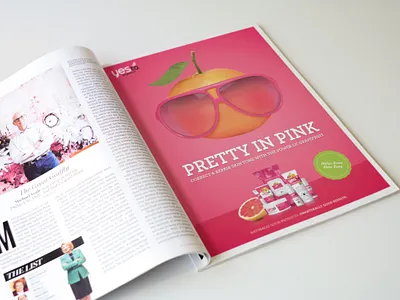 YesTo Grapefruit Print Ad branding design digital collage digital photography graphic design illustration logo mixed media ui vector