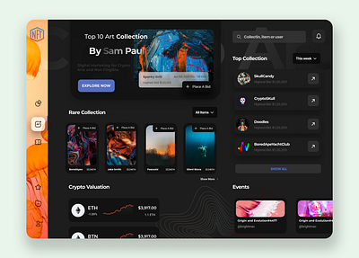 NFT | Homepage illustration logo ui ux