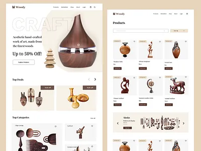Wooden-arts ecommerce website africa arts craft ui wood work wooden arts