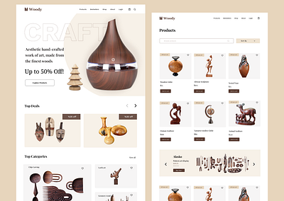 Wooden-arts ecommerce website africa arts craft ui wood work wooden arts