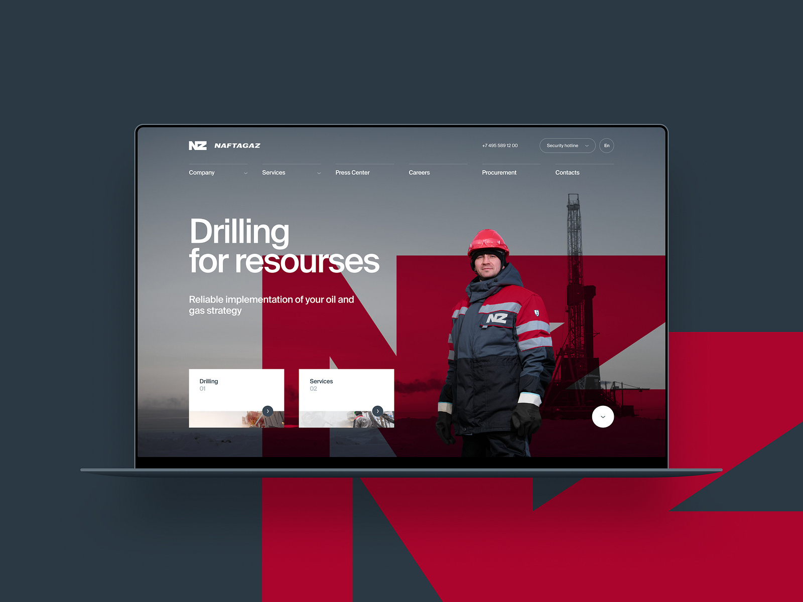 NaftaGaz Website by Vide Infra on Dribbble