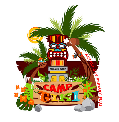 Logo for "Camp Tiki 2022 Summer Program"