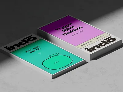 indó - Businesscard bank branding businesscards design fintech graphic design illustration logo ui website