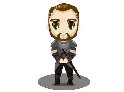 Ser Jorah Mormont casamormont chibis ciudadeslibre design diseño gameofthrones illustration oso pentos serjorahmormont ui ux vector vector illustration