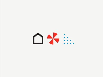 airtight home tech branding energy home icons identity logo modular