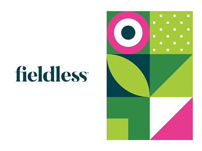 fieldless farms packaging branding geometric modular packaging pattern