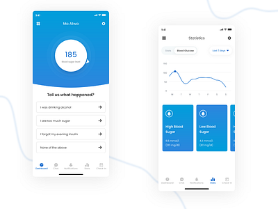 Diabetes App app blue design diabetes illustration logo splash ui ux white