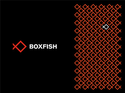 boxfish branding fish identity logo pattern