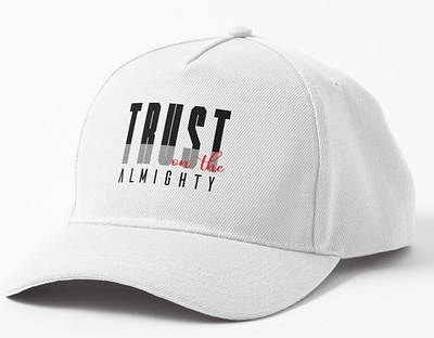 Trust On The Almighty Cap branding clothes design minimal typography