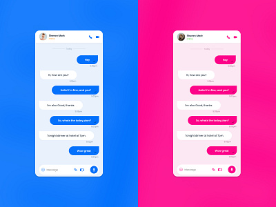 Chatting Box blue bluepink chatting box chatting box by shaheeraltaf chatting box ui chatting ui chit chat chit chat ui dailyui dailyui013 dailyui13 pink shaheeraltaf ui