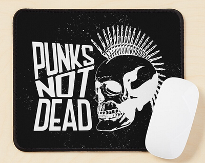 Punks Not Dead Mouse Pad branding design logo typography