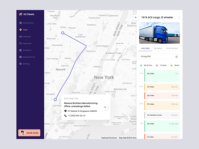 Fleet Management Web App admin appdesign branding dashboard design fleet fleets logistic sass transport trip ui uiux webapp
